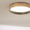 Plafonnier led 30w cct-55cm-3000k-4000k-6000k bois et métal