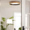 Plafonnier led 30w cct-55cm-3000k-4000k-6000k bois et métal