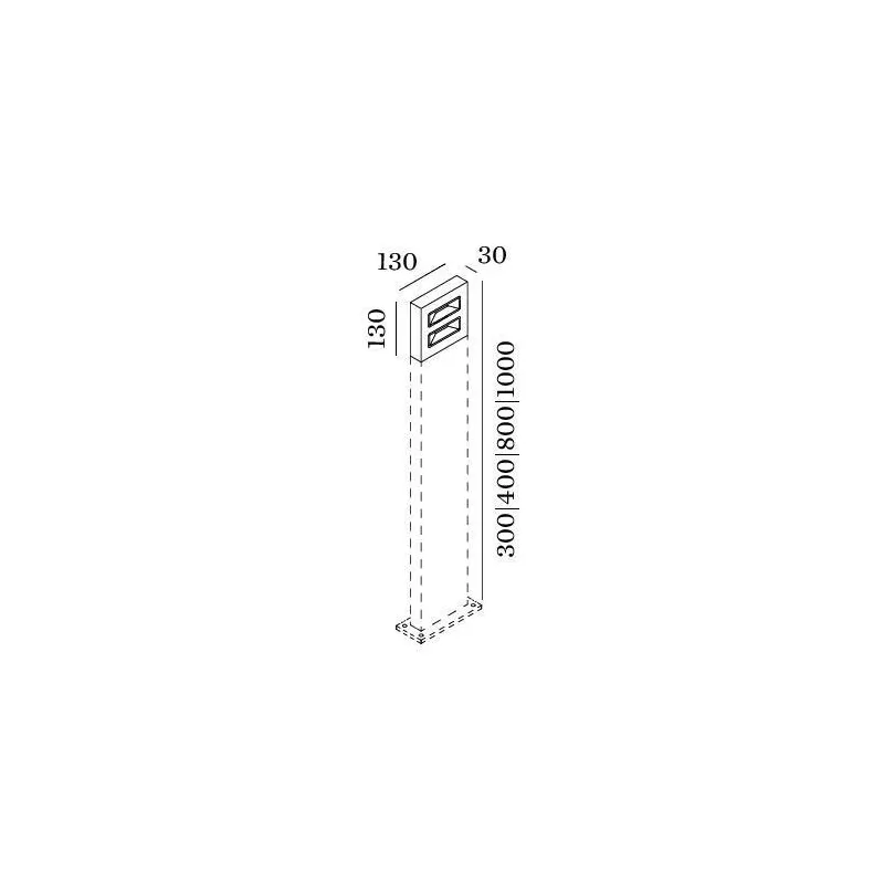 Borne lumineuse avec détecteur de mouvement 45cm
