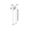 Borne lumineuse avec détecteur de mouvement 45cm