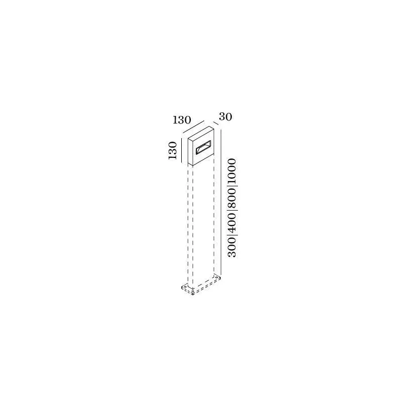 Borne lumineuse avec détecteur de mouvement 45cm