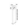 Borne lumineuse avec détecteur de mouvement 45cm