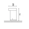 applique inox brossé torche design_e27
