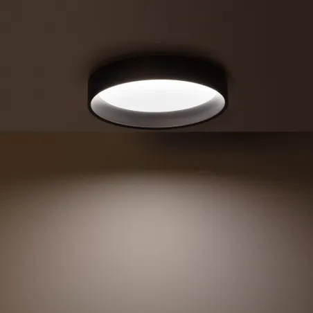Plafonnier led 20w cct-45cm-3000k-4000k-6000k métal noir