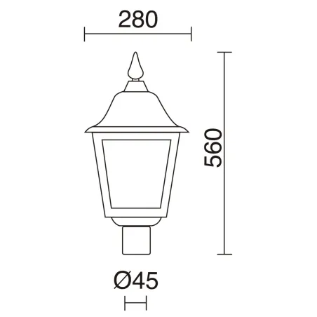 Tête Lampadaire ROB IP43 100W E27 blanc - Pas cher