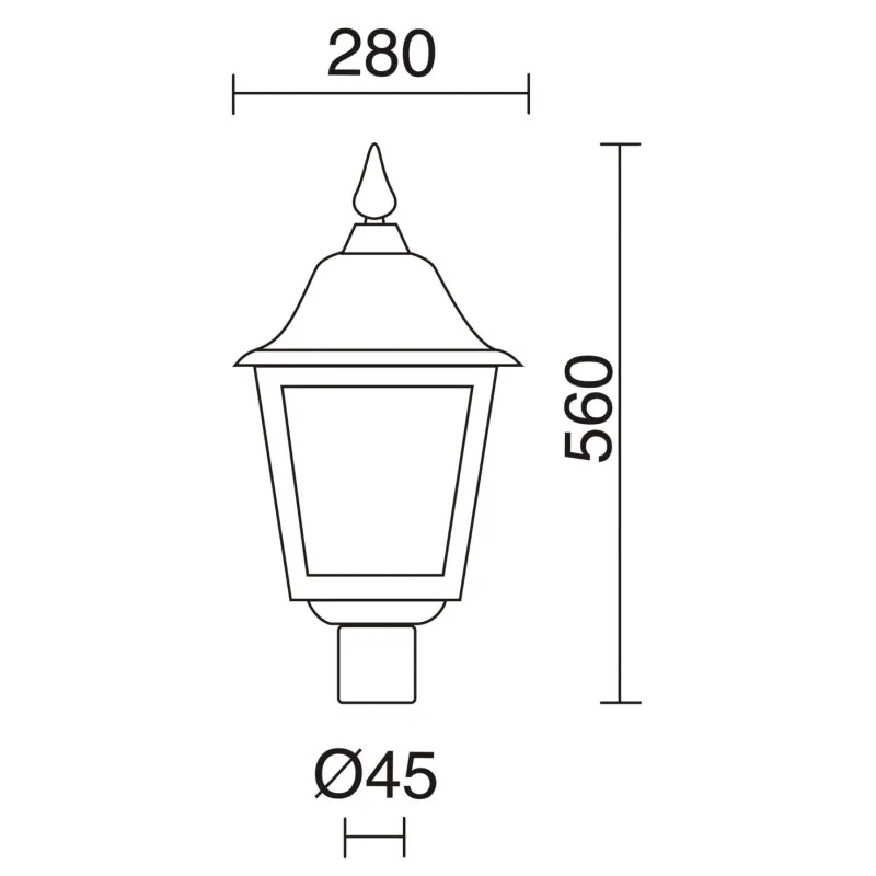 Tête Lampadaire ROB IP43 100W E27 blanc - Pas cher
