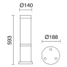 Borne MAXIMA-PLUS IP55 24W 2G11 Opal Antr - Pas cher
