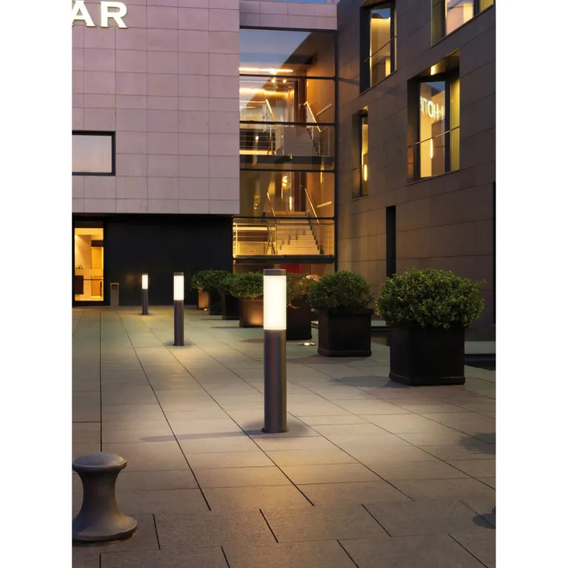 Borne MAXIMA-PLUS IP55 24W 2G11 Opal Antr - Pas cher