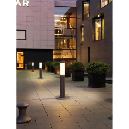 Borne MAXIMA-PLUS IP55 24W 2G11 Opal Antr - Pas cher