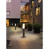Borne MAXIMA-PLUS IP55 24W 2G11 Opal Antr - Pas cher