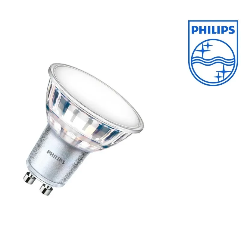 spot gu10 philips-grand angles 120° lumineux remplace 50w halogene