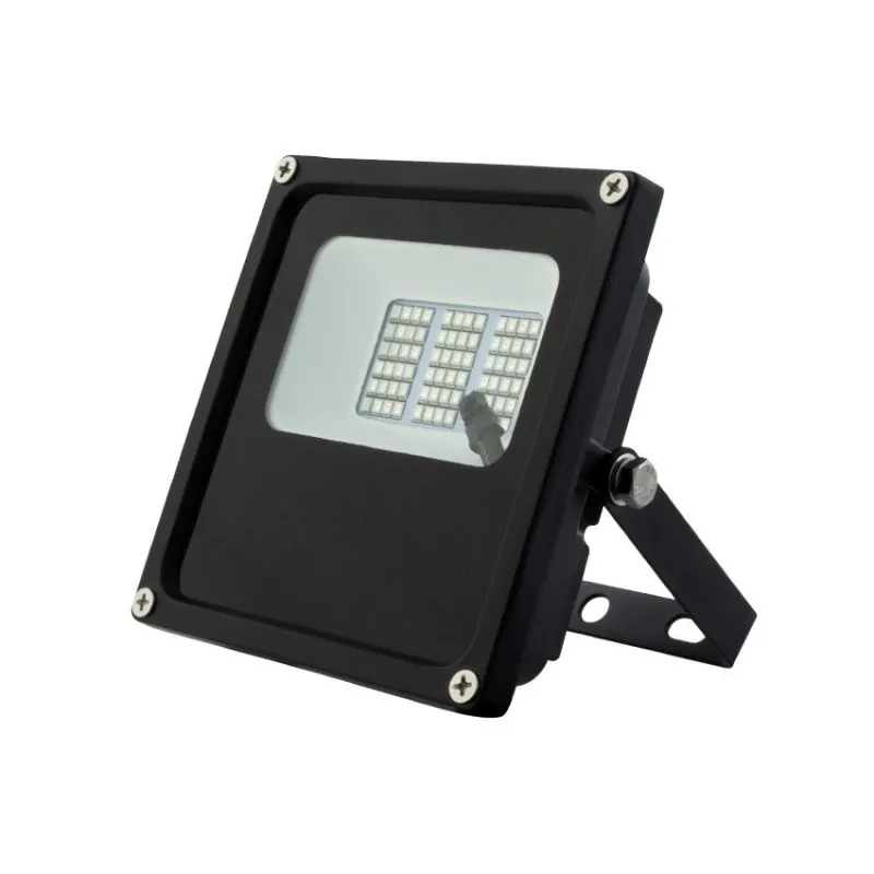 Projecteur led 10w ultra plat ip66 multi-couleurs rgb-rvb-rocaille-jardin ir radio