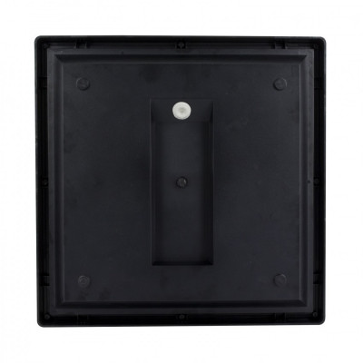 plafonnier applique hublot carre noir-40cm-ip65 double ampoule e27
