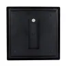 plafonnier applique hublot carre noir-40cm-ip65 double ampoule e27