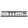 PURI TRACK, kit rail 1 allumage, noir, GU10/LED GU10 51mm, 3x 12,9W, 2 rails de 1m, 3 spots, 1 connecteur et 2 embouts inclus