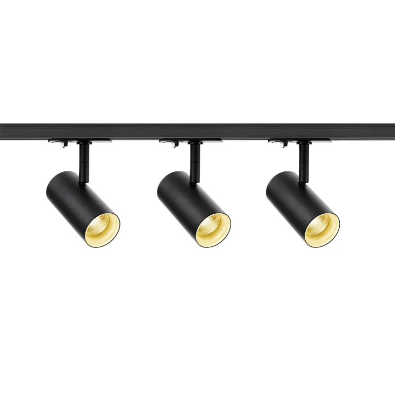 NOBLO SPOT, kit rail 1 allumage, intérieur, noir, LED, 22,5W, 2700K, 2 rails de 1m, 3 spots, 1 connecteur et 2 embouts inclus