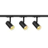 NOBLO SPOT, kit rail 1 allumage, intérieur, noir, LED, 22,5W, 2700K, 2 rails de 1m, 3 spots, 1 connecteur et 2 embouts inclus