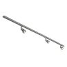 PURI TRACK, kit rail 1 allumage,gris, GU10/LED GU10 51mm, 3x 12,9W, 2 rails de 1m, 3 spots, 1 connecteur et 2 embouts inclus