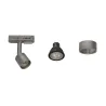 PURI TRACK, kit rail 1 allumage,gris, GU10/LED GU10 51mm, 3x 12,9W, 2 rails de 1m, 3 spots, 1 connecteur et 2 embouts inclus