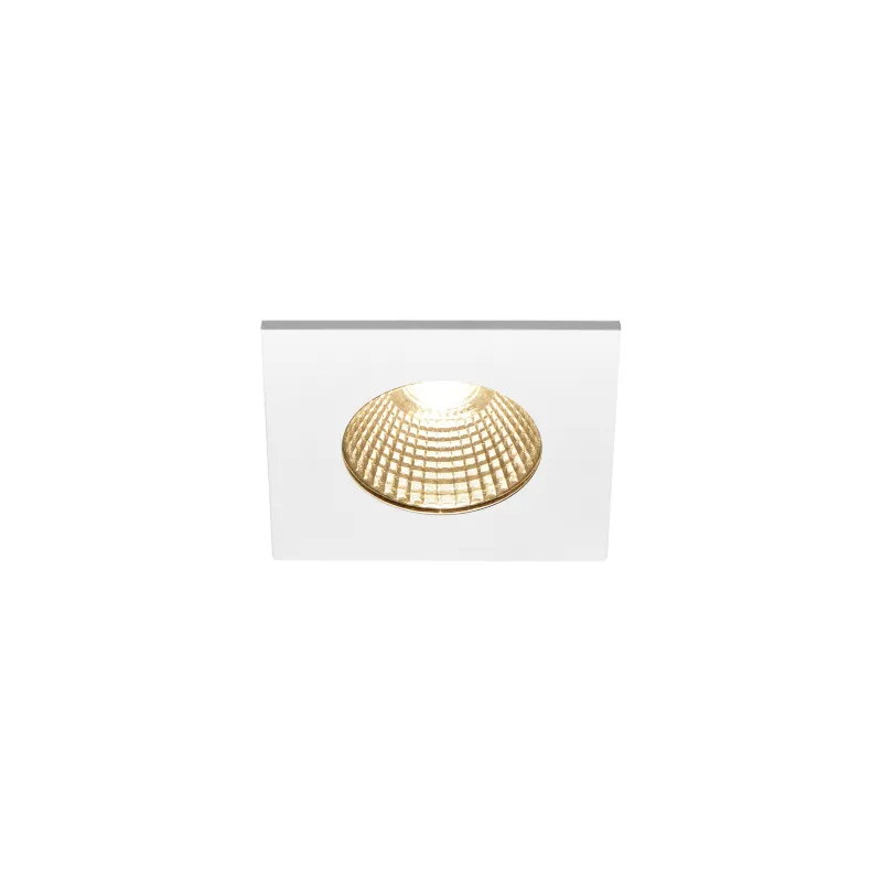 PATTA-I, encastré de plafond intérieur/extérieur, carré, blanc mat, LED, 7,3W, 1800-3000K, IP20/IP65, Dim to warm, variable