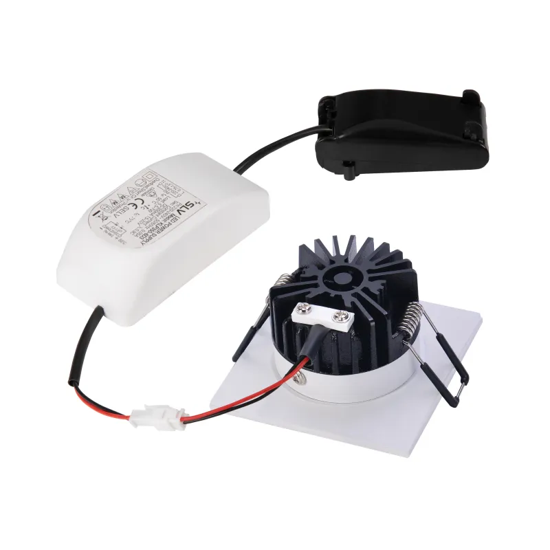 PATTA-I, encastré de plafond intérieur/extérieur, carré, blanc mat, LED, 7,3W, 1800-3000K, IP20/IP65, Dim to warm, variable