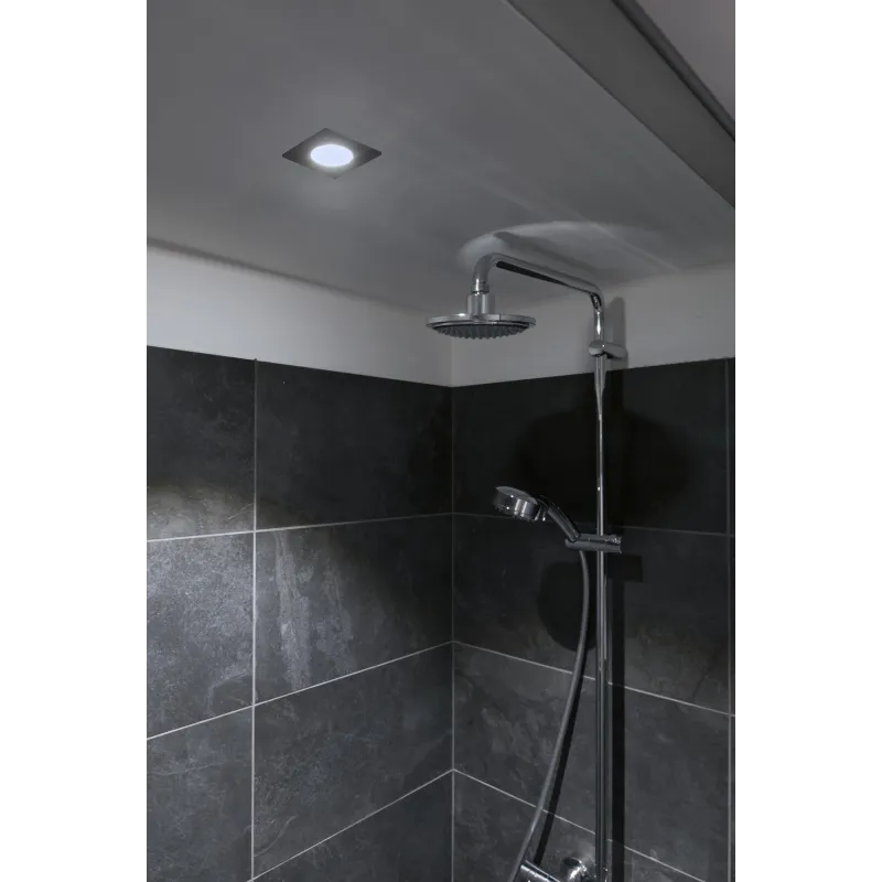 PATTA-I, encastré de plafond intérieur/extérieur, carré, blanc mat, LED, 7,3W, 1800-3000K, IP20/IP65, Dim to warm, variable