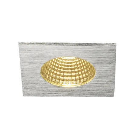 PATTA-I, encastré de plafond intérieur/extérieur, carré, alu mat, LED, 7,3W, 1800-3000K, IP20/IP65, Dim to warm, variable