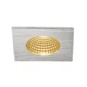 PATTA-I, encastré de plafond intérieur/extérieur, carré, alu mat, LED, 7,3W, 1800-3000K, IP20/IP65, Dim to warm, variable
