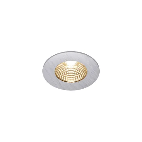 PATTA-I, encastré de plafond intérieur/extérieur, rond, alu mat, LED, 7,3W, 1800-3000K, IP20/IP65, Dim to warm, variable