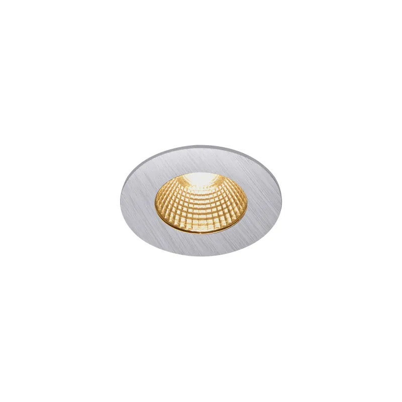PATTA-I, encastré de plafond intérieur/extérieur, rond, alu mat, LED, 7,3W, 1800-3000K, IP20/IP65, Dim to warm, variable