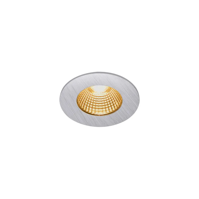 PATTA-I, encastré de plafond intérieur/extérieur, rond, alu mat, LED, 7,3W, 1800-3000K, IP20/IP65, Dim to warm, variable