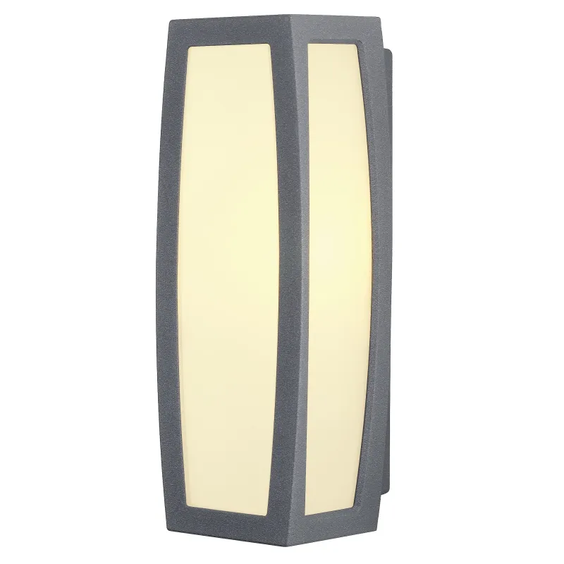 MERIDIAN BOX SENSOR, applique extérieure, diffuseur opalescent, anthracite, E27, 25W max, IP54, détecteur de mouvements