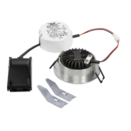 NEW TRIA 68, encastré de plafond, rond, alu brossé, LED, 7,2W, 1800-3000K, clips/lames ressorts, Dim To warm, variable