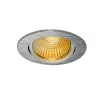 NEW TRIA 68, encastré de plafond, rond, alu brossé, LED, 7,2W, 1800-3000K, clips/lames ressorts, Dim To warm, variable