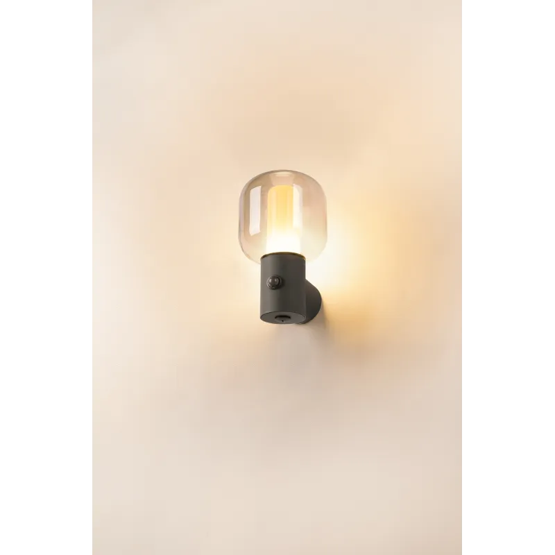 OVALISK SENSOR, applique extérieure, anthracite, LED, 9,6W, 3000/4000K, IP65, détecteur de mouvement, interrupteur CCT