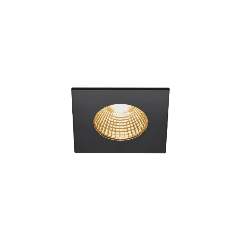 PATTA-I, encastré de plafond intérieur/extérieur, carré, noir, LED, 7,3W, 1800-3000K, IP20/IP65, Dim to warm, variable