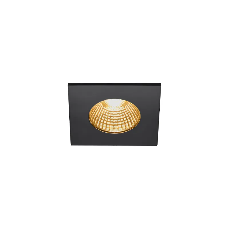 PATTA-I, encastré de plafond intérieur/extérieur, carré, noir, LED, 7,3W, 1800-3000K, IP20/IP65, Dim to warm, variable
