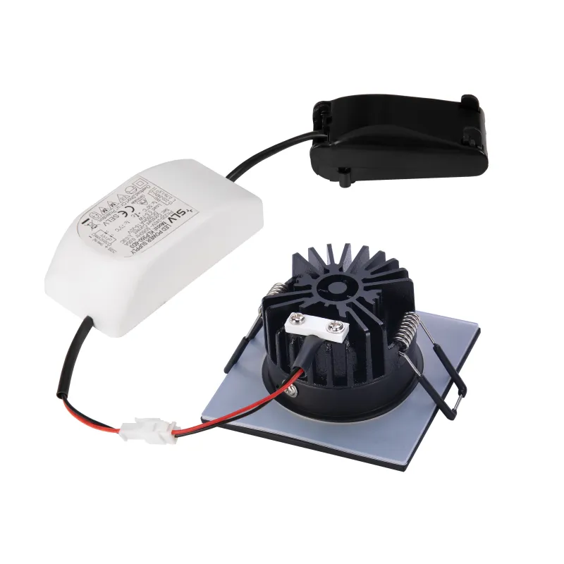 PATTA-I, encastré de plafond intérieur/extérieur, carré, noir, LED, 7,3W, 1800-3000K, IP20/IP65, Dim to warm, variable