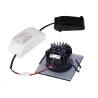 PATTA-I, encastré de plafond intérieur/extérieur, carré, noir, LED, 7,3W, 1800-3000K, IP20/IP65, Dim to warm, variable