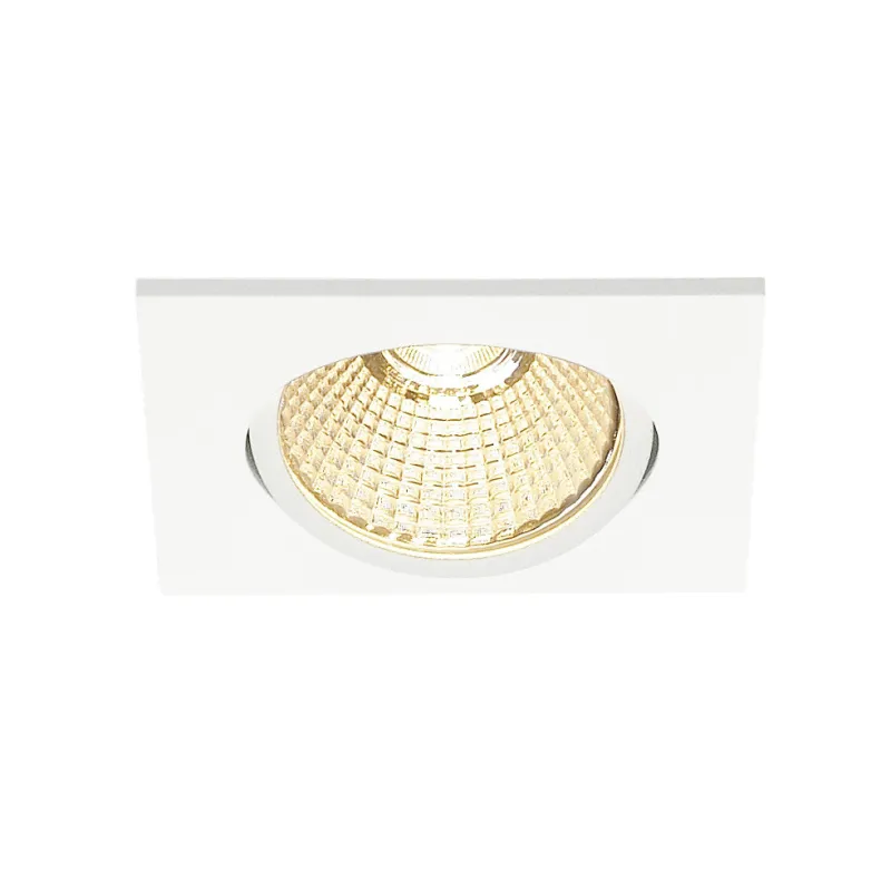 NEW TRIA 68, encastré de plafond carré, blanc mat, LED, 7,2W, 1800-3000K, clips/lames ressorts, Dim To warm, variable