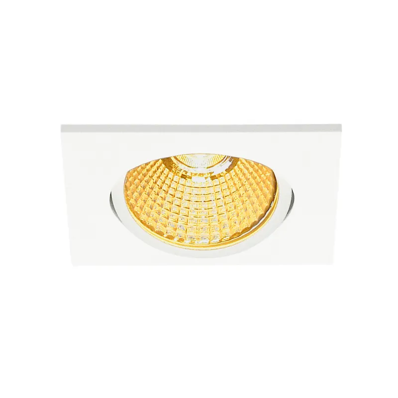 NEW TRIA 68, encastré de plafond carré, blanc mat, LED, 7,2W, 1800-3000K, clips/lames ressorts, Dim To warm, variable