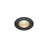 PATTA-I, encastré de plafond intérieur/extérieur, rond, noir, LED, 7,3W, 1800-3000K, IP20/IP65, Dim to warm, variable