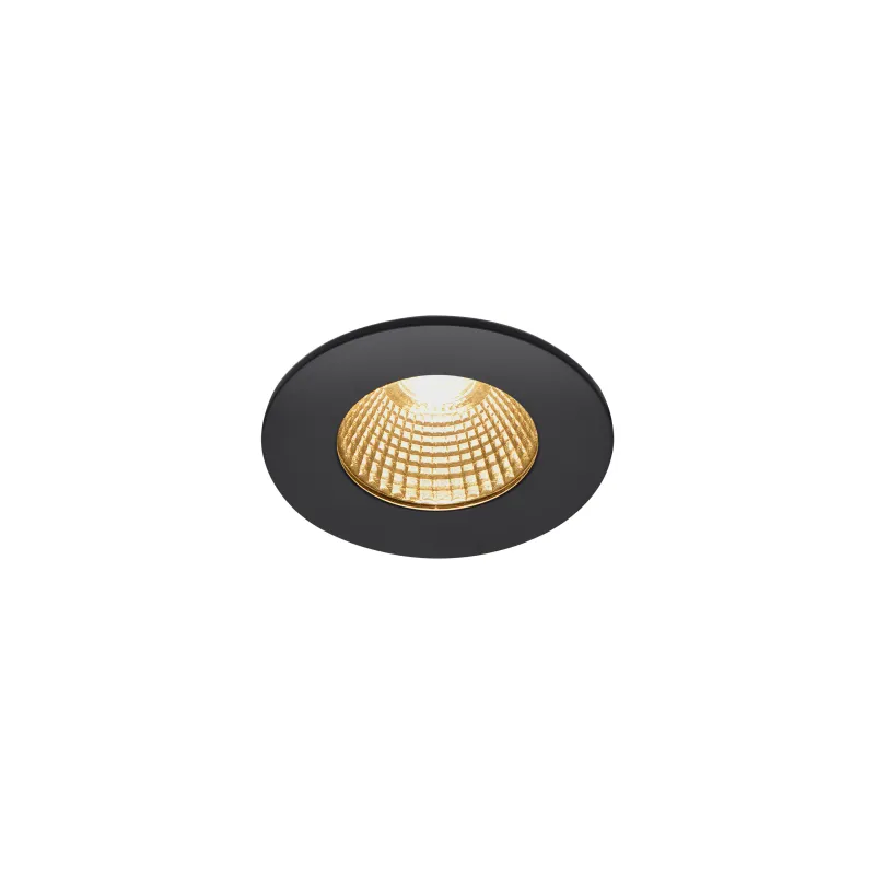 PATTA-I, encastré de plafond intérieur/extérieur, rond, noir, LED, 7,3W, 1800-3000K, IP20/IP65, Dim to warm, variable