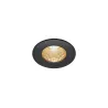 PATTA-I, encastré de plafond intérieur/extérieur, rond, noir, LED, 7,3W, 1800-3000K, IP20/IP65, Dim to warm, variable