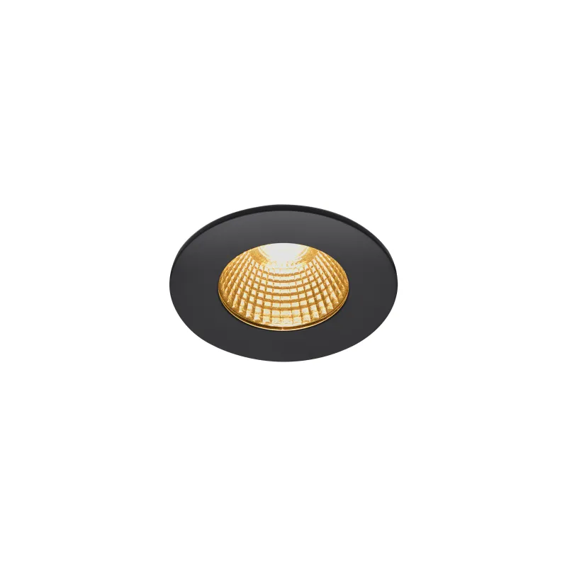 PATTA-I, encastré de plafond intérieur/extérieur, rond, noir, LED, 7,3W, 1800-3000K, IP20/IP65, Dim to warm, variable