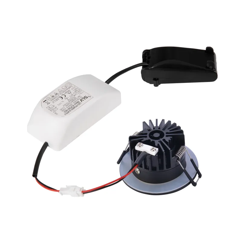 PATTA-I, encastré de plafond intérieur/extérieur, rond, noir, LED, 7,3W, 1800-3000K, IP20/IP65, Dim to warm, variable