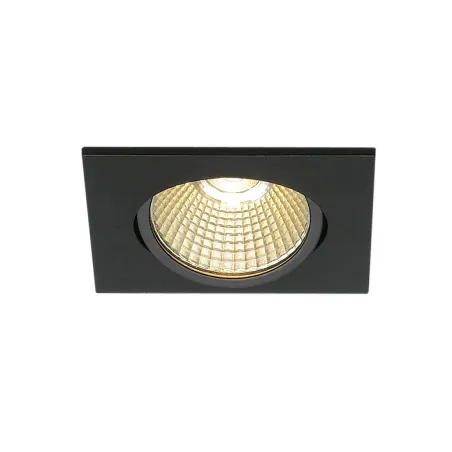 NEW TRIA 68, encastré de plafond carré, noir mat, LED, 7,2W, 1800-3000K, clips/lames ressorts, Dim To warm, variable