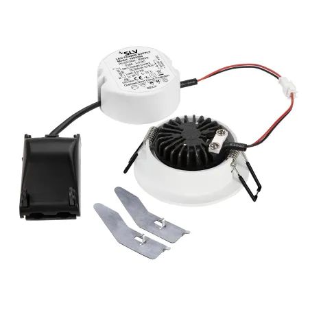 NEW TRIA 68, encastré de plafond rond, blanc mat, LED, 7,2W, 1800-3000K, clips/lames ressorts, Dim To warm, variable