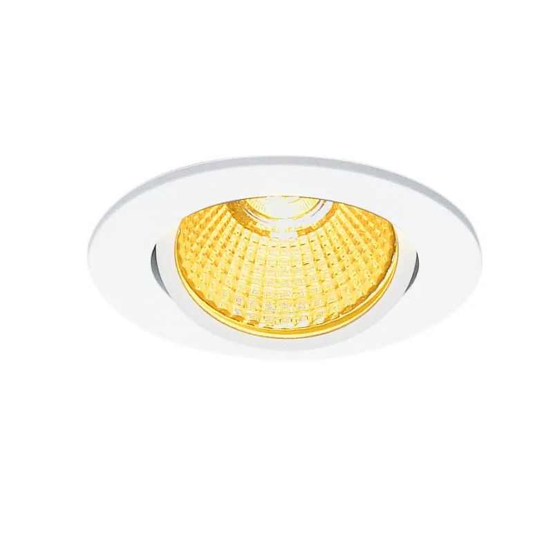 NEW TRIA 68, encastré de plafond rond, blanc mat, LED, 7,2W, 1800-3000K, clips/lames ressorts, Dim To warm, variable