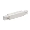 EUTRAC®, connecteur longitudinal avec possibilité d'alimentation, intérieur, pour rail 3 allumages en saillie, blanc